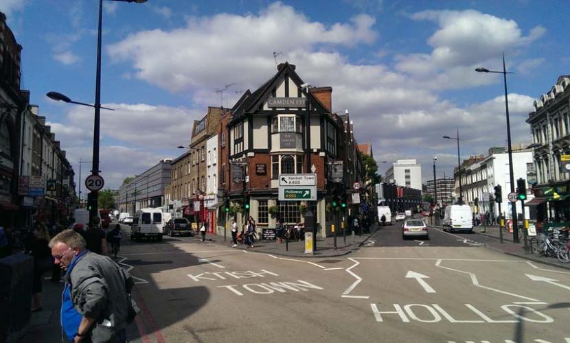 Camden Eye pub next to the station