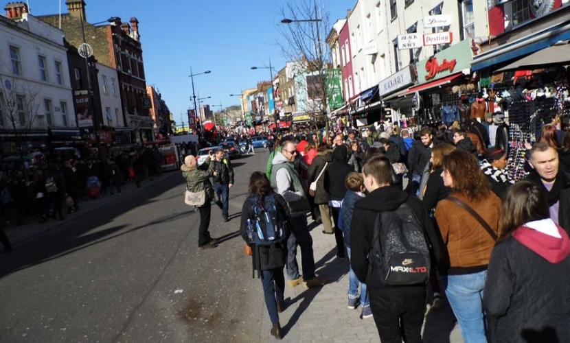 Camden High street outside the station